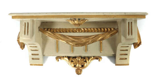 Portaluhr mit Wandkonsole um 1800, Emaillezifferblatt mit römischen St… - photo 2