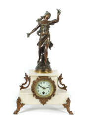 Figurenpendule Frankreich, um 1900, Emailezifferblatt mit arabischen S…