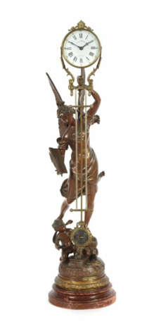Große Mysterieuse-Pendeluhr mit Figurenstand wohl Anfang 20. Jh., Emai… - photo 1 Große Mysterieuse-Pendeluhr mit Figurenstand wohl Anfang 20. Jh., Emai… - photo 1