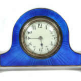 Kaminuhr mit emailliertem Silbergehäuse gepunzt für: Henry Clifford Da… - photo 1