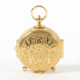 Tischwecker Mitte 20. Jhr., Marke Imhof Trianon, Messing, 1 Fuß besch.… - photo 2