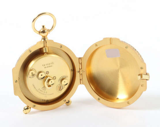 Tischwecker Mitte 20. Jhr., Marke Imhof Trianon, Messing, 1 Fuß besch.… - photo 3 Tischwecker Mitte 20. Jhr., Marke Imhof Trianon, Messing, 1 Fuß besch.… - photo 3