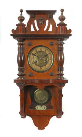 Junghans-Wanduhr um 1900, Ziffernkranz mit arabischen Stundenzahlen, P… - photo 1 Junghans-Wanduhr um 1900, Ziffernkranz mit arabischen Stundenzahlen, P… - photo 1