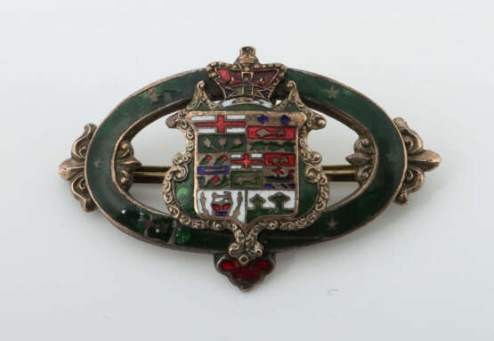 Wappen-Brosche 1902, Wappen ''Dominion of Canada'', Messing, broschier… - photo 1