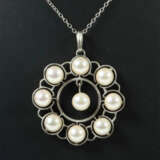 Kette und Anhänger Um 1970, Weißgold Kette 585 Kette und 590 Anhänger … - photo 1