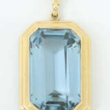Anhänger mit blauem Stein 20. Jhr., Gelbgold 585, mit synthetischem Sp… - photo 1