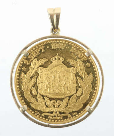 Medaillenanhänger Wohl 20. Jhr., Fassung in Gelbgold 585, Medaille Gol… - photo 2 Medaillenanhänger Wohl 20. Jhr., Fassung in Gelbgold 585, Medaille Gol… - photo 2