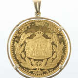 Medaillenanhänger Wohl 20. Jhr., Fassung in Gelbgold 585, Medaille Gol… - photo 2