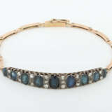 Armband mit Saphiren Anfang 20. Jhr., Gelbgold 585, besetzt mit 18 kle… - photo 2