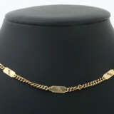 Panzerkette modern, Panzerkette mit Zierelementen, Gelbgold 585, säure… - photo 1