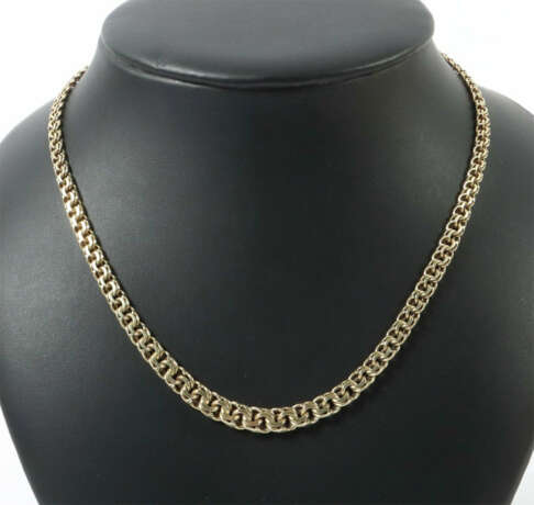 Goldkette 20. Jhr., Goldcollier im Verlauf, Gelbgold 585, ca. 25,8 g, … - photo 1
