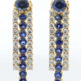 Paar Ohrringe 20. Jhr., paar prunkvolle Ohrringe mit Stecker und 3 hän… - фото 1