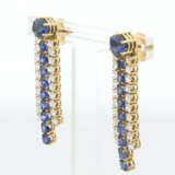 Paar Ohrringe 20. Jhr., paar prunkvolle Ohrringe mit Stecker und 3 hän… - фото 2