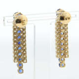 Paar Ohrringe 20. Jhr., paar prunkvolle Ohrringe mit Stecker und 3 hän… - фото 3