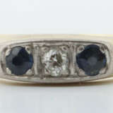 Ring 20. Jhr. Gelbgold 585, punziert, besetzt mit Altschliffdiamant ca… - photo 1