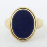 Ring mit Lapis 20. Jhr., Gelbgold 585, punziert, ca. 5,2 g, besetzt mi… - photo 1