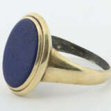 Ring mit Lapis 20. Jhr., Gelbgold 585, punziert, ca. 5,2 g, besetzt mi… - photo 2