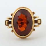 Ring 20. Jhr., Gelbgold 585, besetzt mit Farbstein, punziert, ca. 4,9 … - photo 1