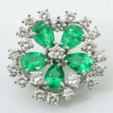 Kleeblattbrosche 20 Jhr., Brosche in Kleeblattform, Weißgold 750, bese… - photo 1