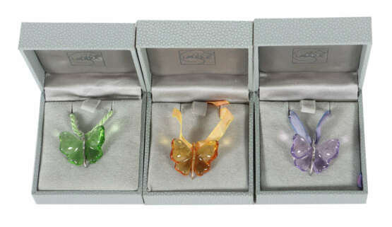 3 Ketten von Lalique Konvolut mit 3 Ketten, Anhänger in Schmetterling-… - Foto 1