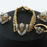 Set Goldschmuck Modern, bestehend aus Collier, Armband, Ring, Ohrsteck… - фото 2