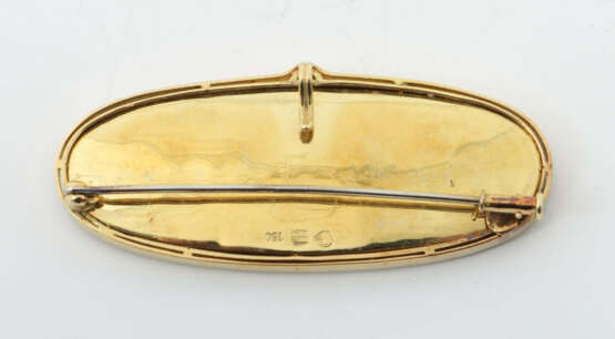 Brosche von Engelhard-Nuss Modern, Gelbgold 750, punziert, Anhänger mi… - фото 2