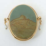 Brosche von Engelhard Nuss Modern, Gelbgold 750, punziert, besetzt mit… - фото 1