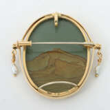 Brosche von Engelhard Nuss Modern, Gelbgold 750, punziert, besetzt mit… - фото 2