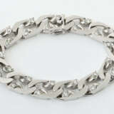 Armband mit Brillanten Modern, Flachpanzerarmband, besetzt mit 26 Bril… - photo 1