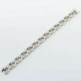 Armband mit Brillanten Modern, Flachpanzerarmband, besetzt mit 26 Bril… - photo 2