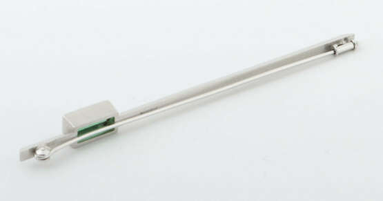 Stabbrosche Modern, Weißgold 750, punziert, besetzt mit Turmalin, ca. … - photo 2