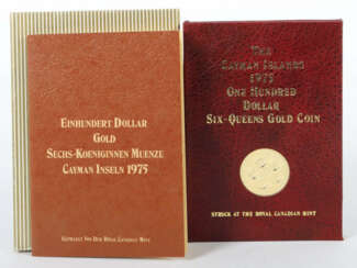 100 Dollar-Goldmünze Sechs-Königinnen-Goldmünze der Cayman Inseln, 197…