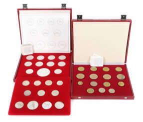 Sammlung von 37 Olympia-Münzen 1980, davon ca. 20 Silbermünzen, ca. 40…