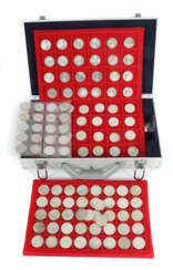 Sammlung 10 DM-Münzen 63x vor 1998, Silber 625, ca. 750 g; 52x nach 19…