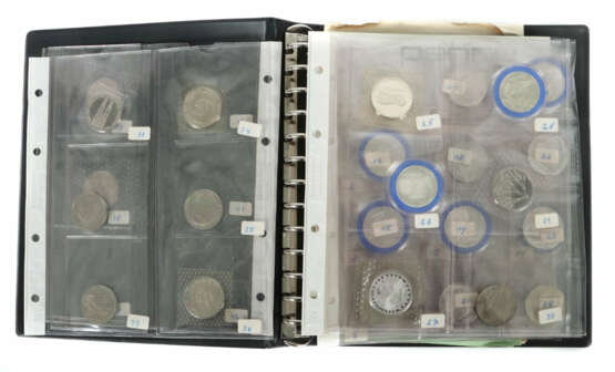 Münzalbum & Medaille 33x 10 DM, Silber 625; 31x 5 DM, Silber 625, bis … - фото 1 Münzalbum & Medaille 33x 10 DM, Silber 625; 31x 5 DM, Silber 625, bis … - фото 1