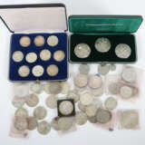 Sammlung Münzen & 3 Medaillen 17x 10 DM, Silber 625; 7x 5 DM, Silber 6… - фото 1