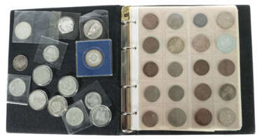 Münzalbum & lose Münzen Münzsammlung von ca. 108 Münzen, hoher Silbera…