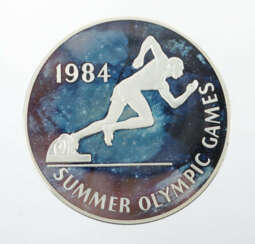 Olympia-Münze 1984, Silber 925, ca. 135,73 g, averse Dat. und ''SUMMER…