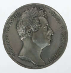 Wahlspruchmedaille 1841, silberfarbenes Metall, averse Fürst Metternic…