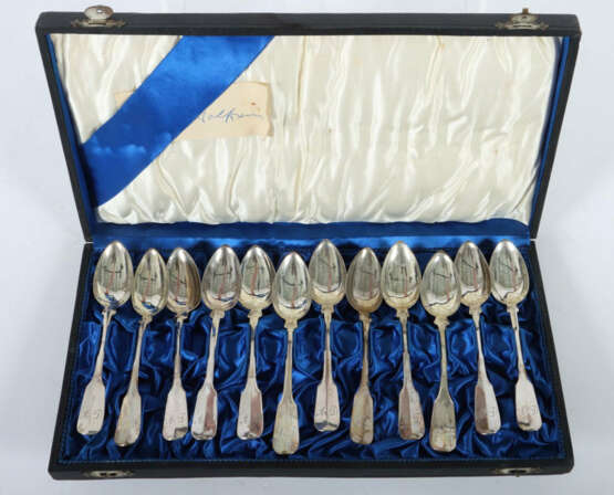 Satz von 12 Kaffeelöffeln Bruckmann & Söhne, Heilbronn, Entwurf: 1880,… - Foto 1 Satz von 12 Kaffeelöffeln Bruckmann & Söhne, Heilbronn, Entwurf: 1880,… - Foto 1