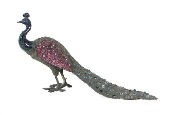 Pfau wohl Wien, 2. Hälfte 19. Jh., Silberkorpus mit fein graviertem Ge… - Foto 1