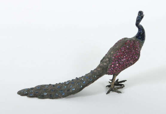 Pfau wohl Wien, 2. Hälfte 19. Jh., Silberkorpus mit fein graviertem Ge… - Foto 2