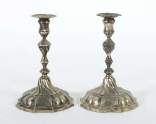 Paar einflammige Kerzenleuchter im Barockstil wohl Schleissner & Söhne…