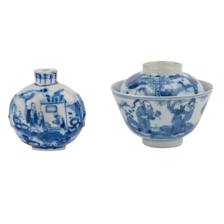 Interessantes Konvolut: 4 Teile blau-weisses Porzellan. CHINA, 19. Jahrhundert. - фото 4