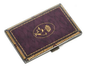 Zigarettenetui Wien, 1872-1922, Silber 900 vergoldet, ca. 105 g, hochr…