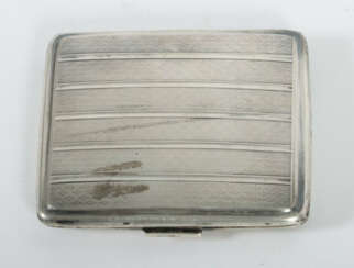 Zigarettenetui dat. 1948, Sterlingsilber, ca. 85 g, hochrechteckige Fo…