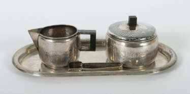 Rahmservice im Bauhausstil Deutschland, um 1930, Silber 800, ca. 375 g…