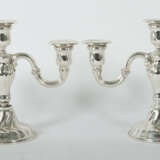 Paar dreiflammige Kerzenleuchter im Barockstil Johann Beck, Schwäbisch… - photo 1