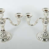 Paar dreiflammige Kerzenleuchter im Barockstil Johann Beck, Schwäbisch… - photo 2