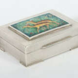 Schatulle mit Emaillebild Emil Brenk, Pforzheim, 20. Jh., Silber 925, … - photo 1